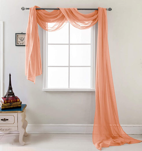 Celine Sheer Window Curtain Scarf 54 x 216 in.